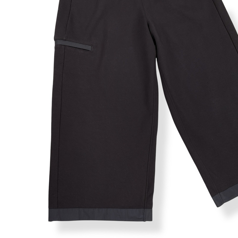Athleta Pants Women Small Black Wide Leg Crop Jogger Triumph Hybrid Athleisure - Picture 2 of 15